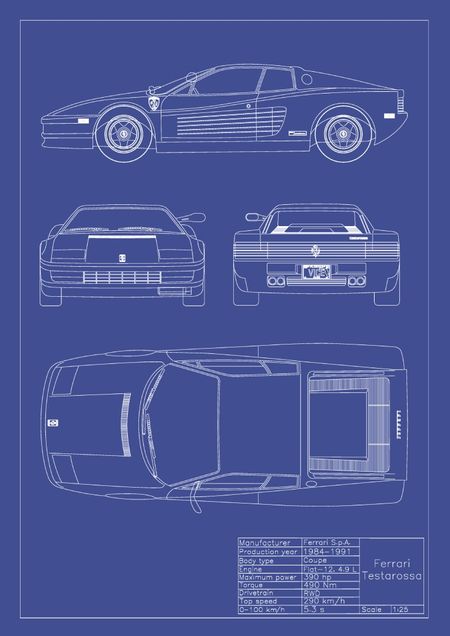 Ferrari Testarossa Miami Vice 