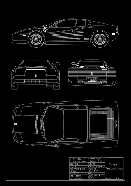 Ferrari Testarossa Miami Vice 