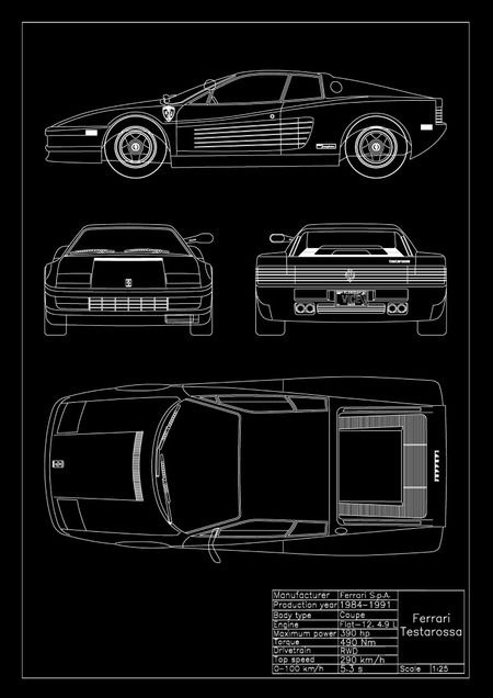 Ferrari Testarossa Miami Vice 