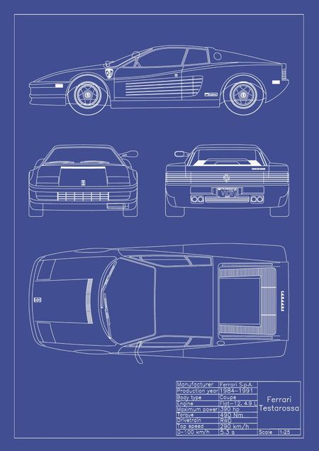 Ferrari Testarossa Miami Vice 